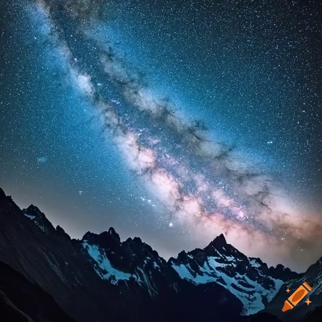 milky way above the alps