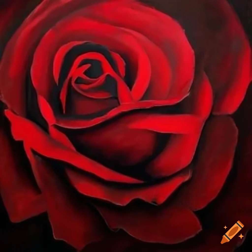 Painting of red roses