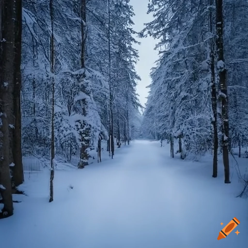 winter path in Finland