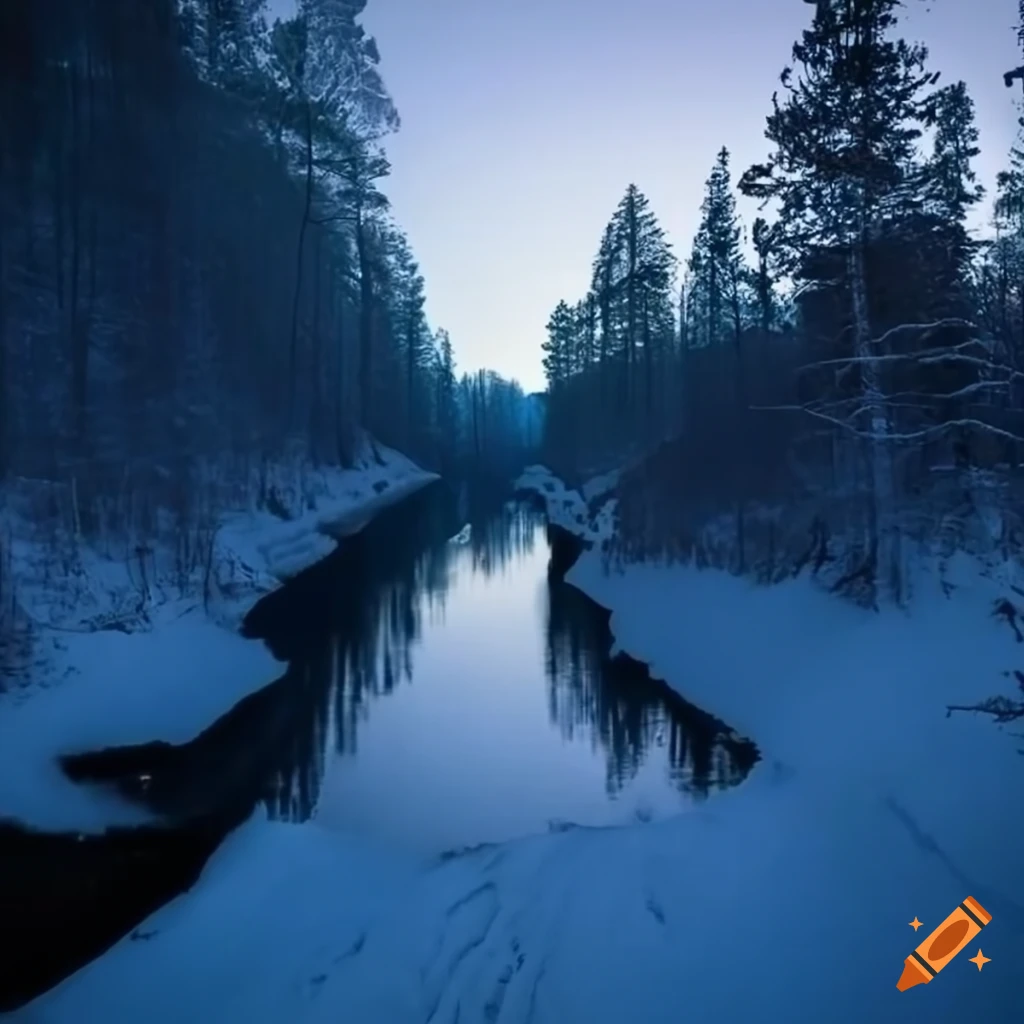 winter landscape in Suomen luonto