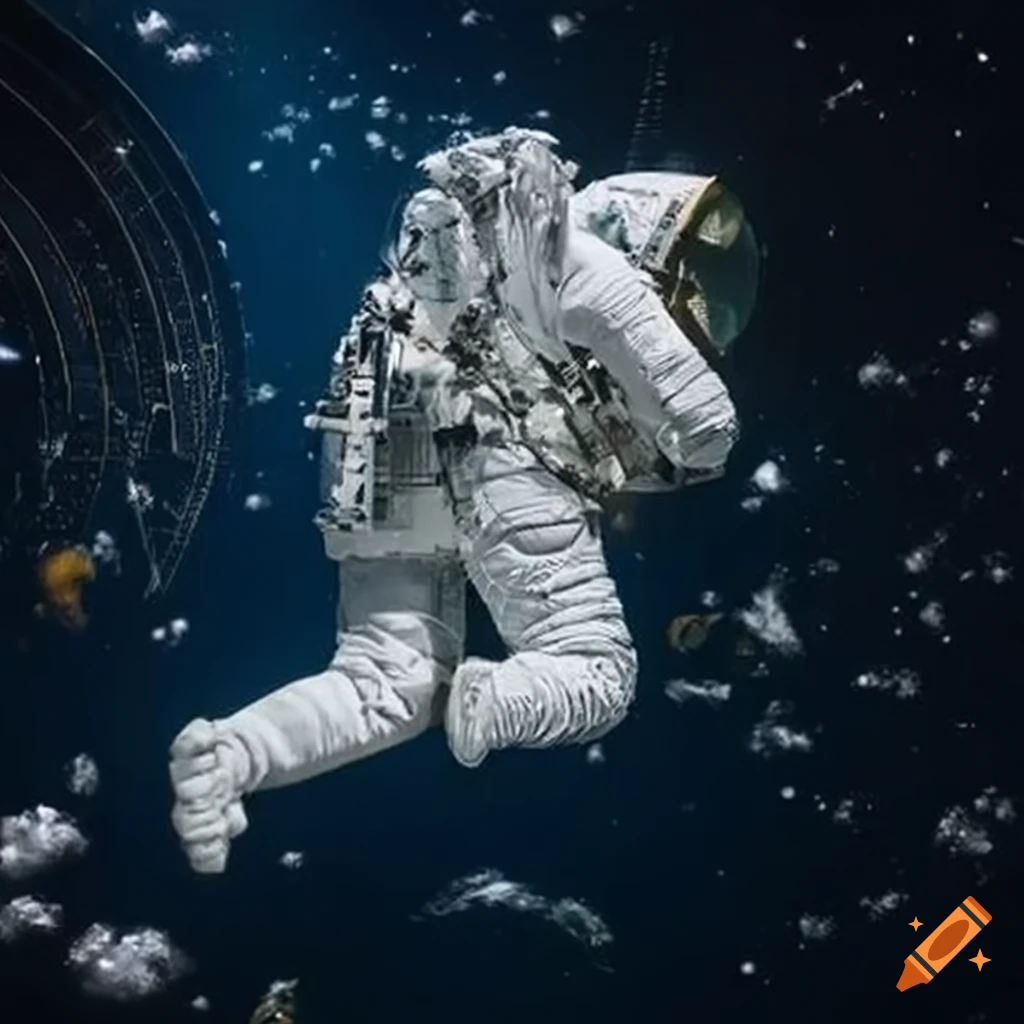 Floating In Space Astronaut Floating In Space Stock Illustration ...