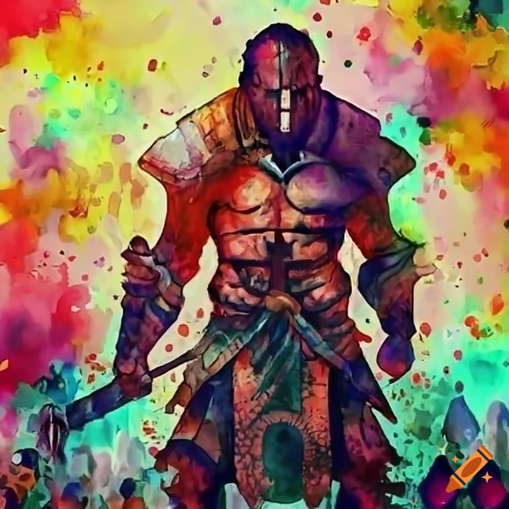 Avatar of a powerful warrior defending a castle