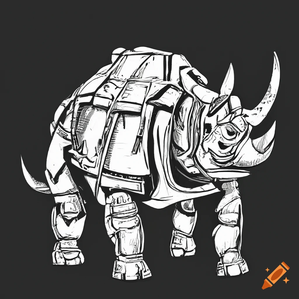 Image of an armored rhino