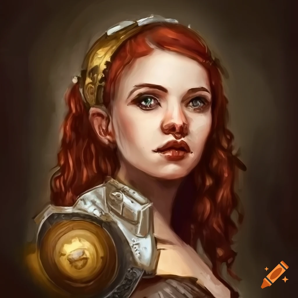Portrait of a female dwarven astrologist in medieval or steampunk ...