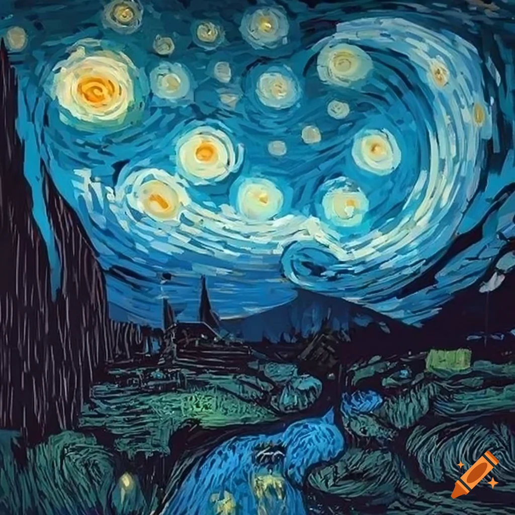 Painting of a starry night