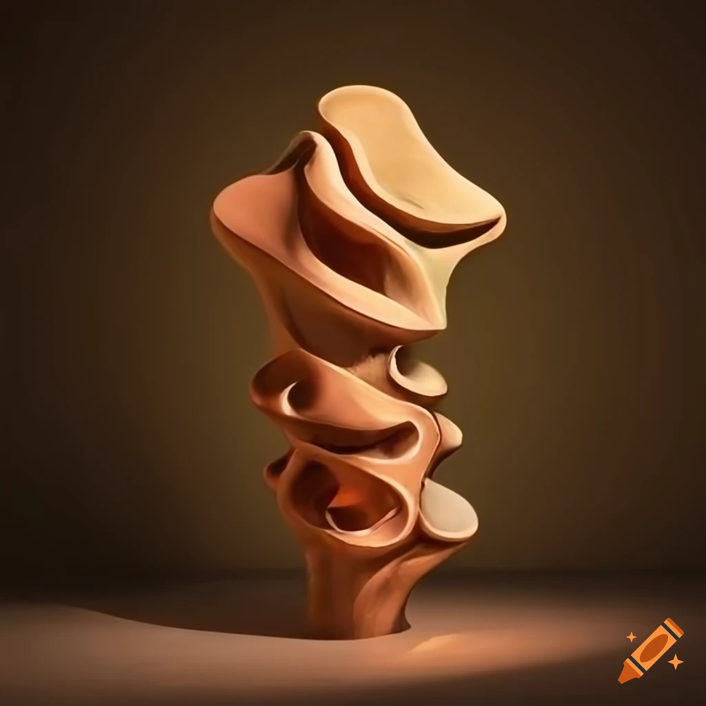 Biomorphic jungle of tall trees made of sandstone, copper, and glass on ...