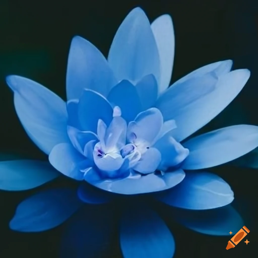 Blue Lotus Flower On Water On Craiyon
