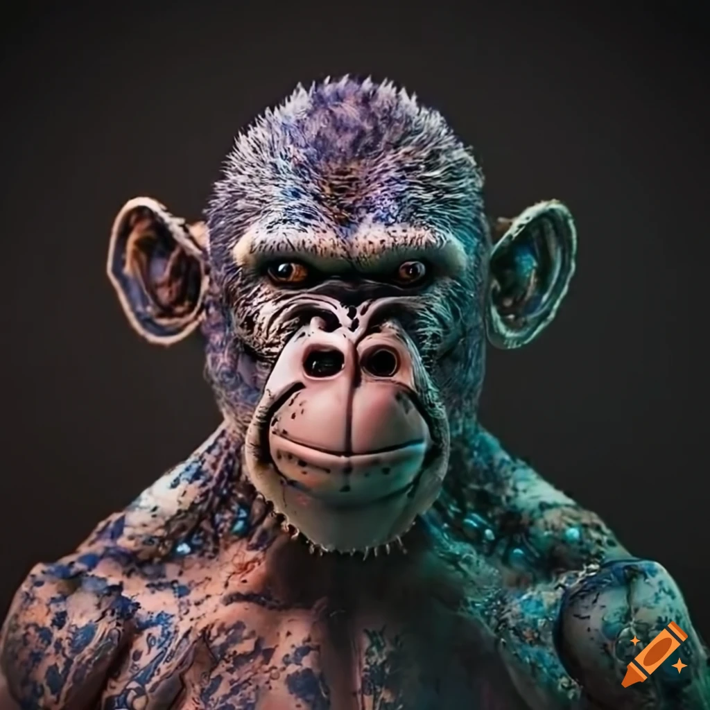 image of a cyborg ape