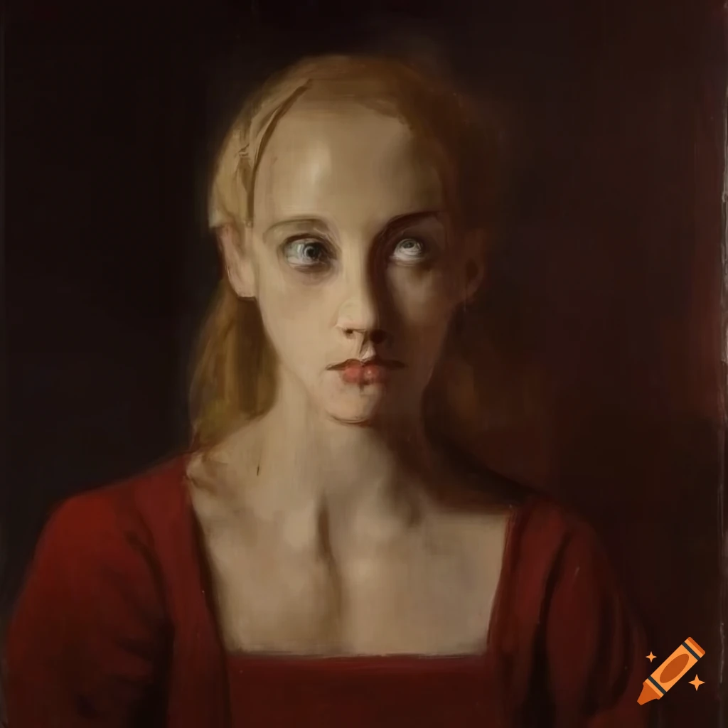 Painting depicting two timid young ladies with soft colors on Craiyon