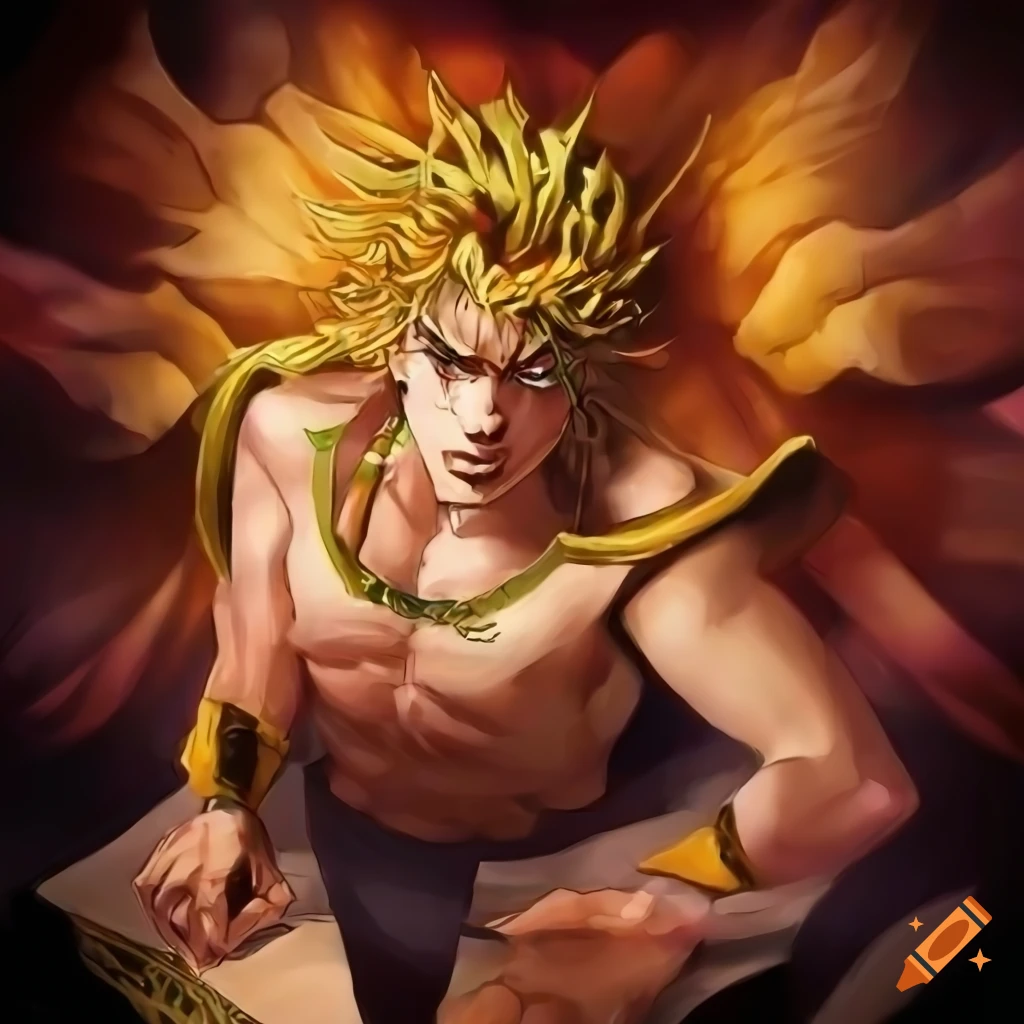 detailed character art of Dio Brando by Stanley Artgerm Lau