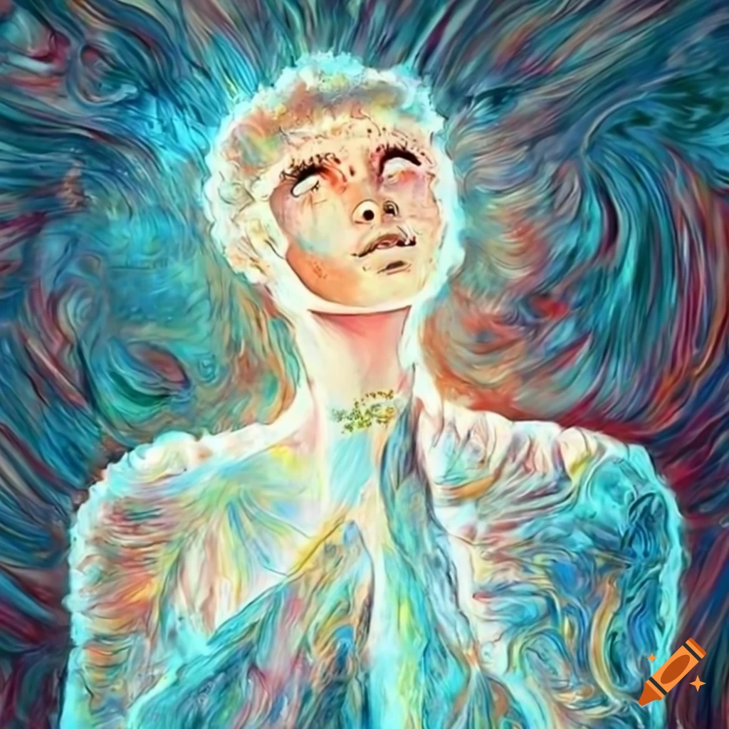 abstract-drawing-of-a-king-and-an-angel-touching-fingers-on-craiyon