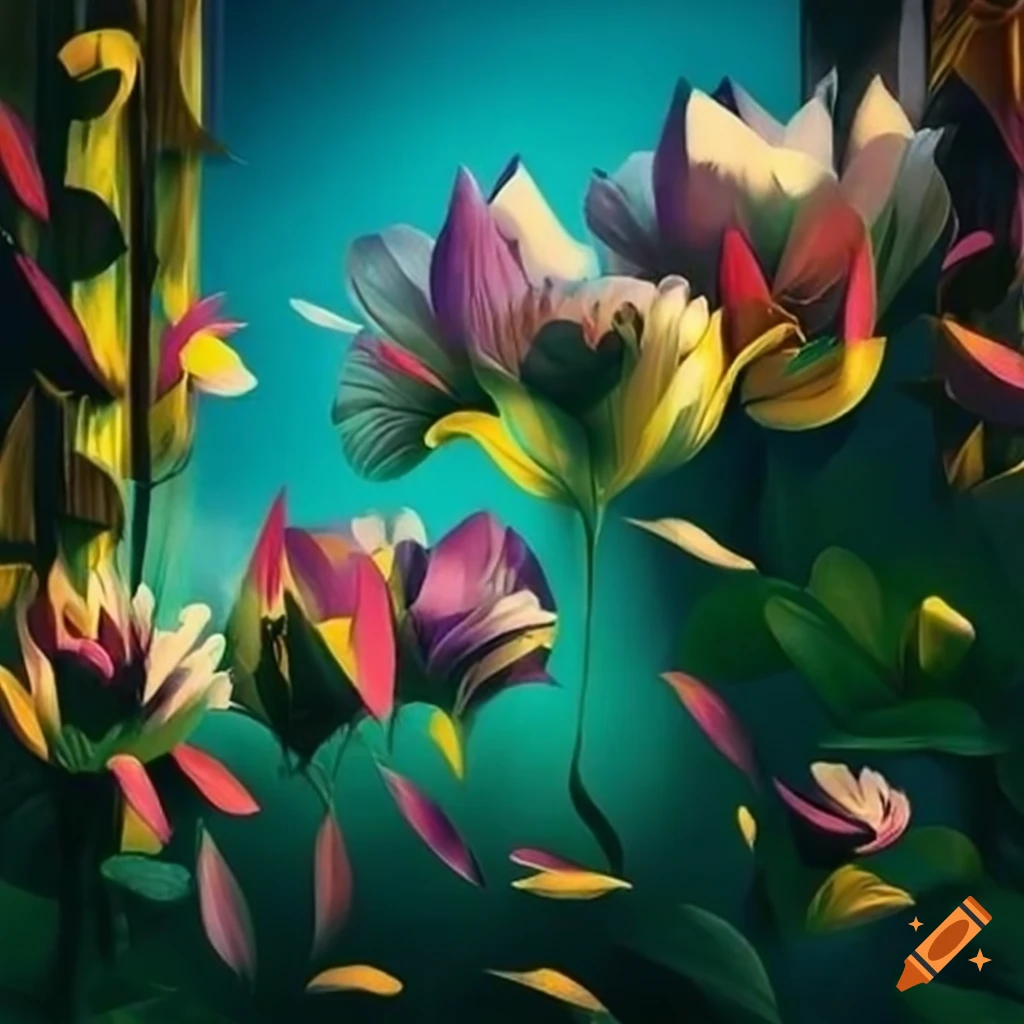Artwork Of A Fence And Flowers On Craiyon