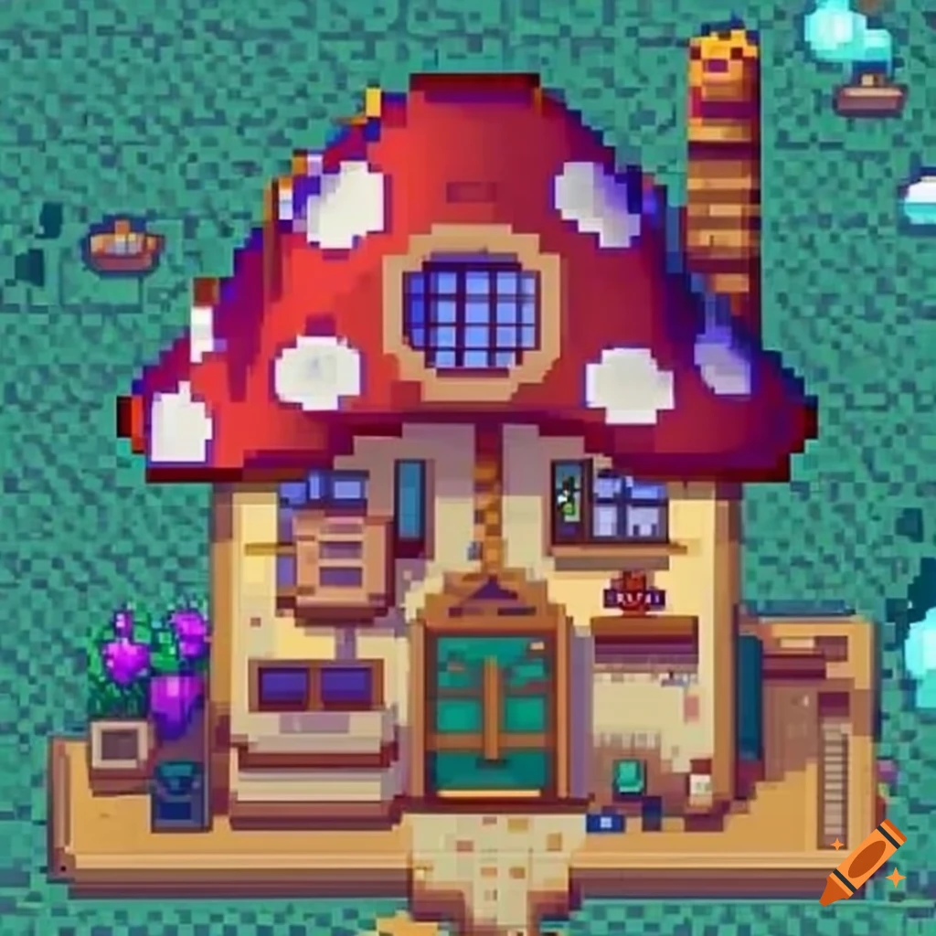 Pixel Art Of A Mushroom House In Stardew Valley On Craiyon Pixel Art Of A Mushroom House In Stardew Valley On Craiyon