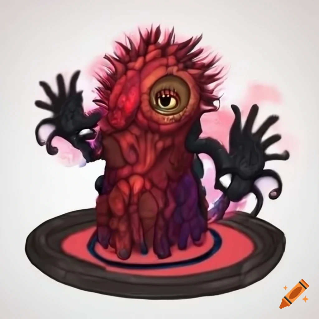 Red and black crystal shadow rock from my singing monsters