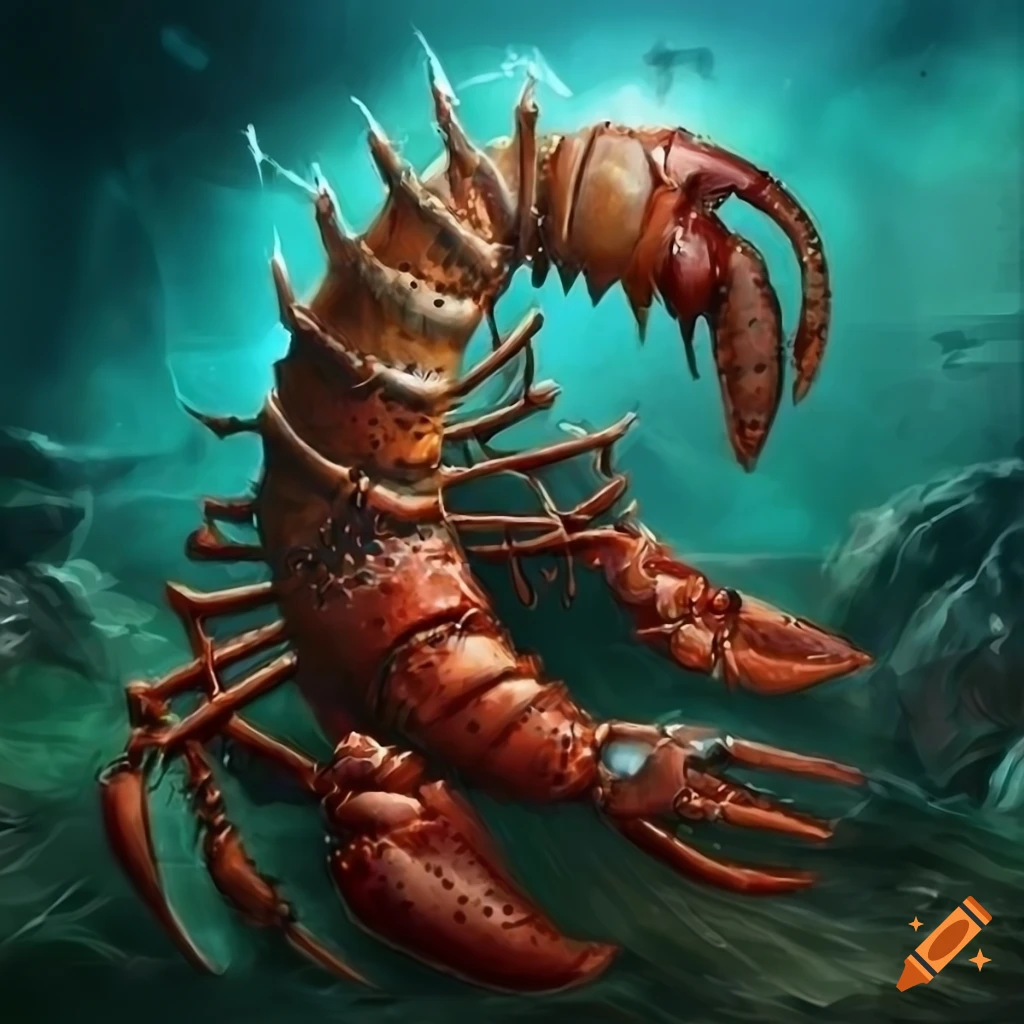 fantasy art of a rock lobster