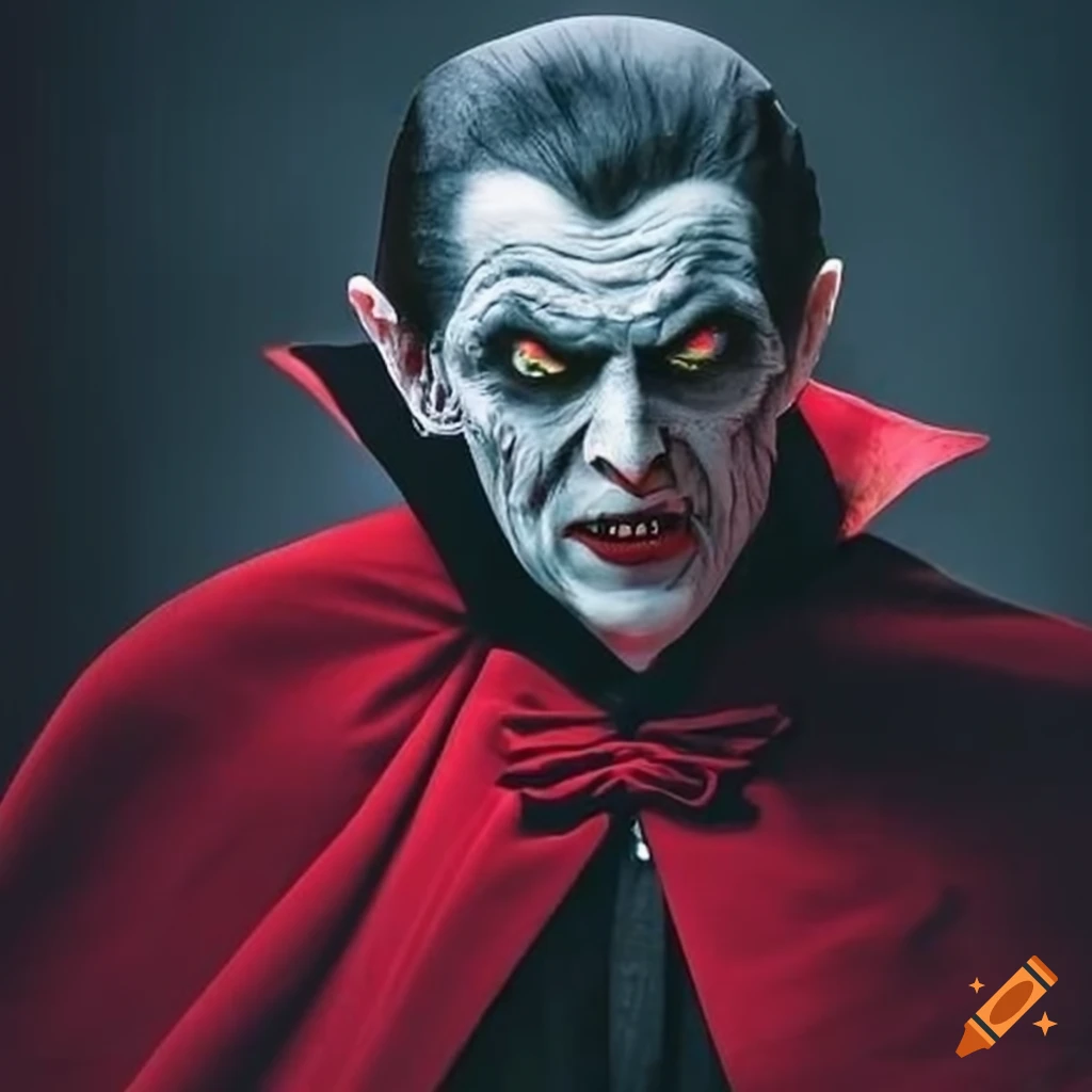 Illustration of a scary dracula on Craiyon