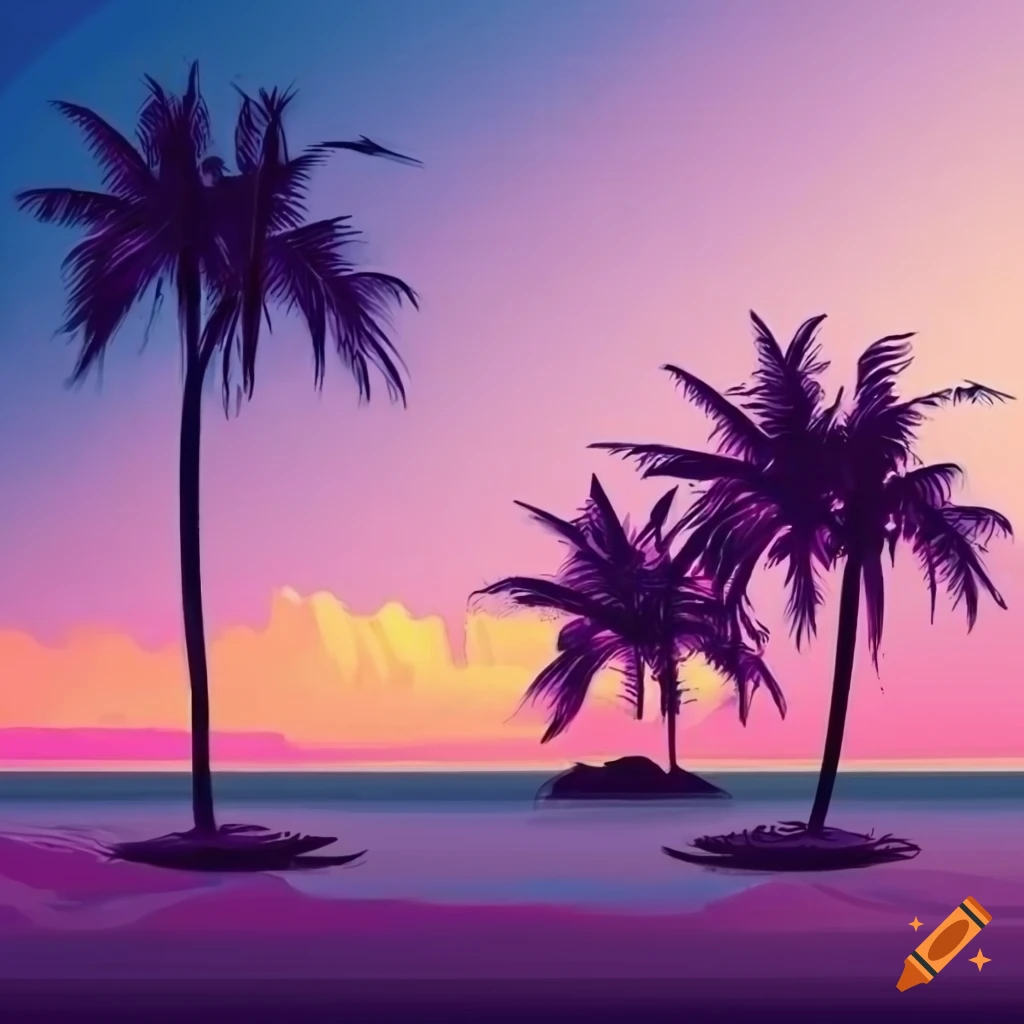miami-beach-illustration-in-miami-vice-style-on-craiyon