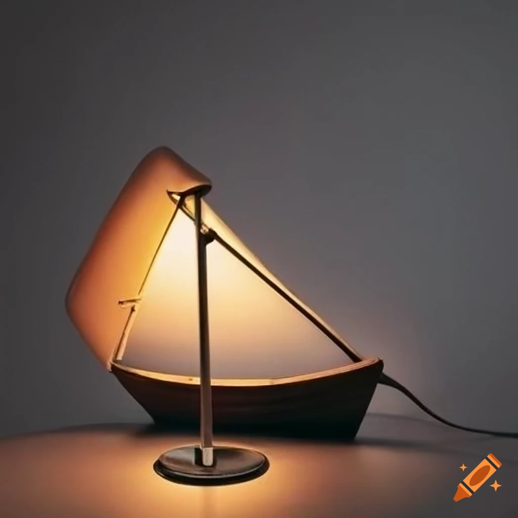 Desk lamp shaped like a galway hookers boat