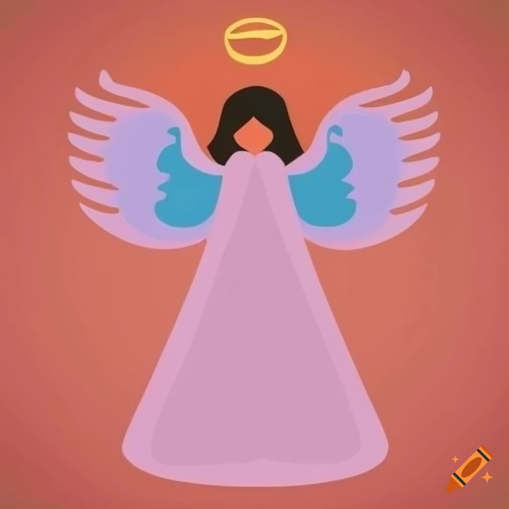 Minimalist vector of a christmas angel on Craiyon