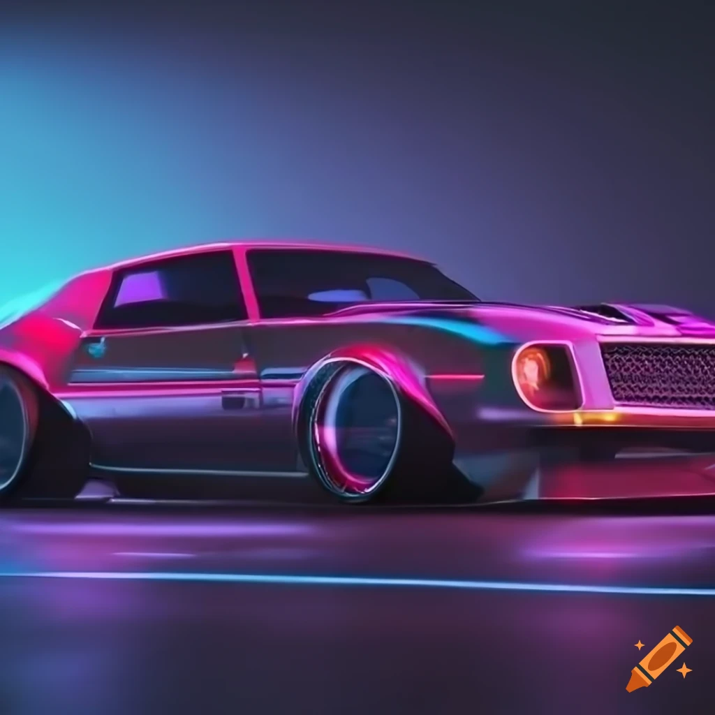 ford-crown-victoria-synthwave-on-craiyon