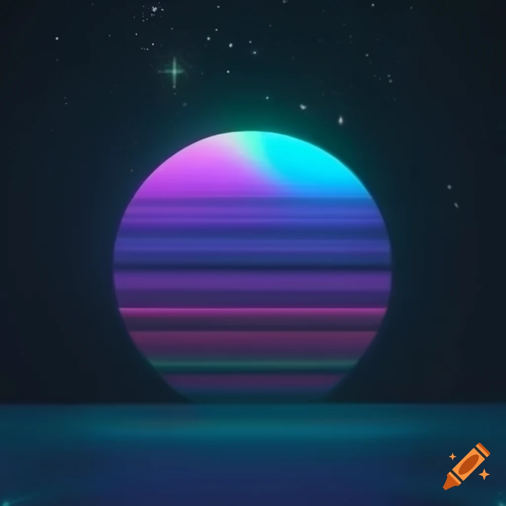 cosmic synthwave artwork with pastel colors
