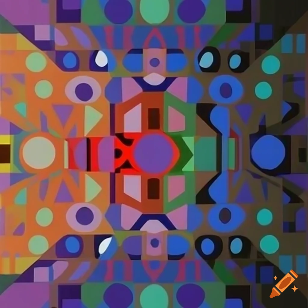 Geometric surrealism by victor vasarely on Craiyon