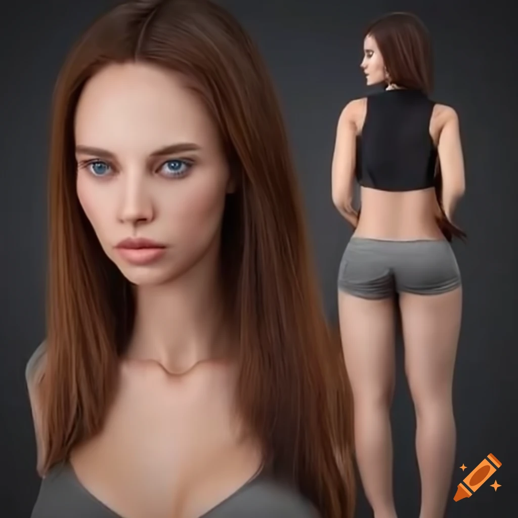 Full body realistic female android on Craiyon