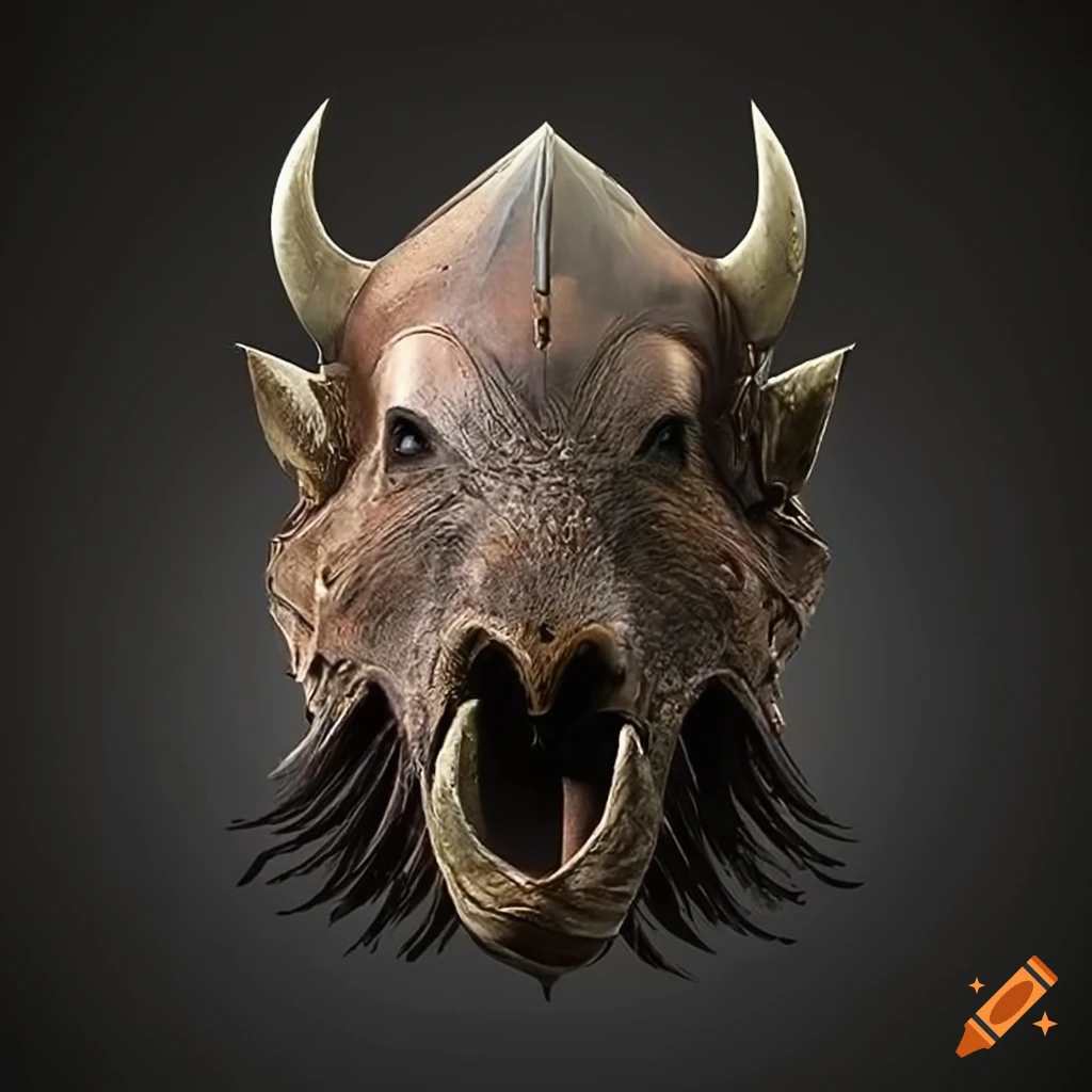 image of a boar helmet
