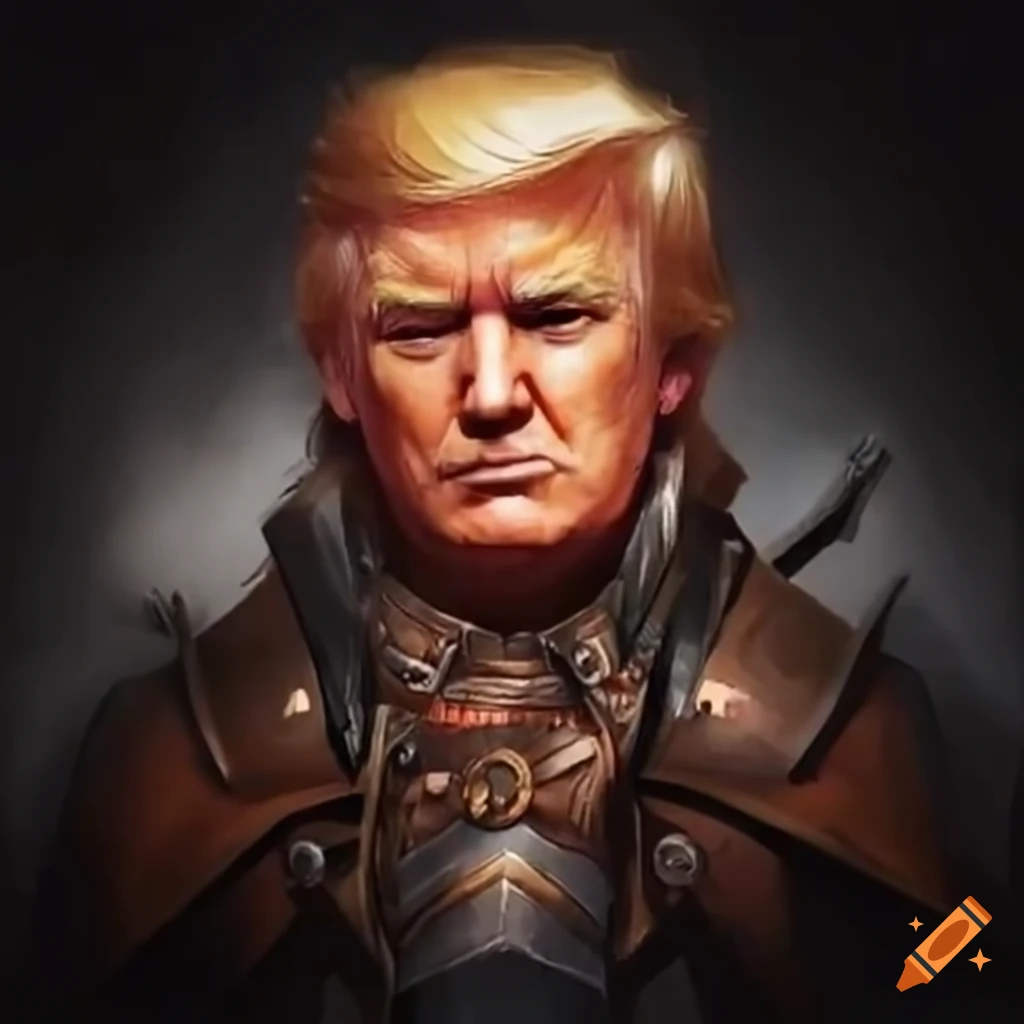Image of donald trump in a d d game on craiyon