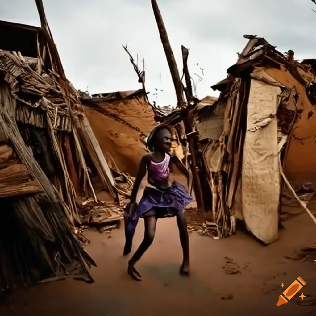 image of a village destroyed by a tornado