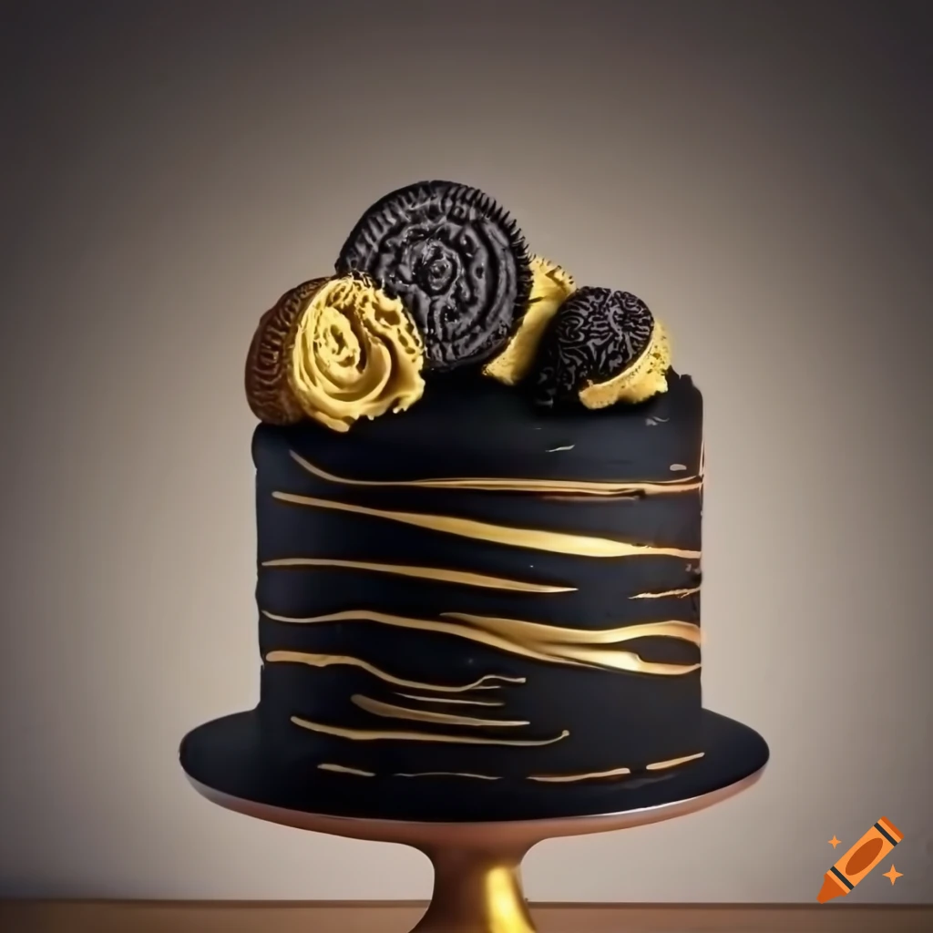 Cake with oreo's and chocolate drip on Craiyon