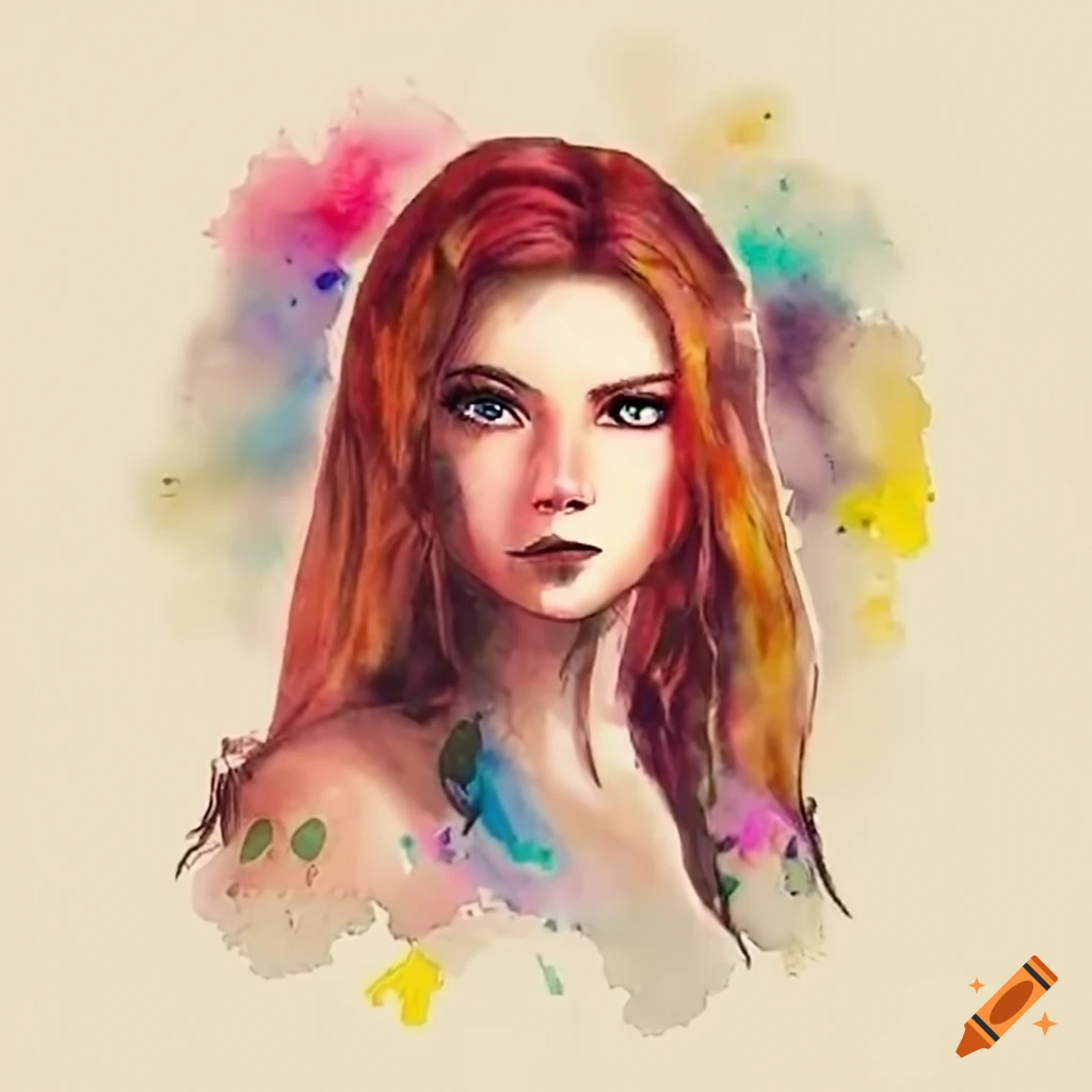 Image of a captivating redhead character on Craiyon