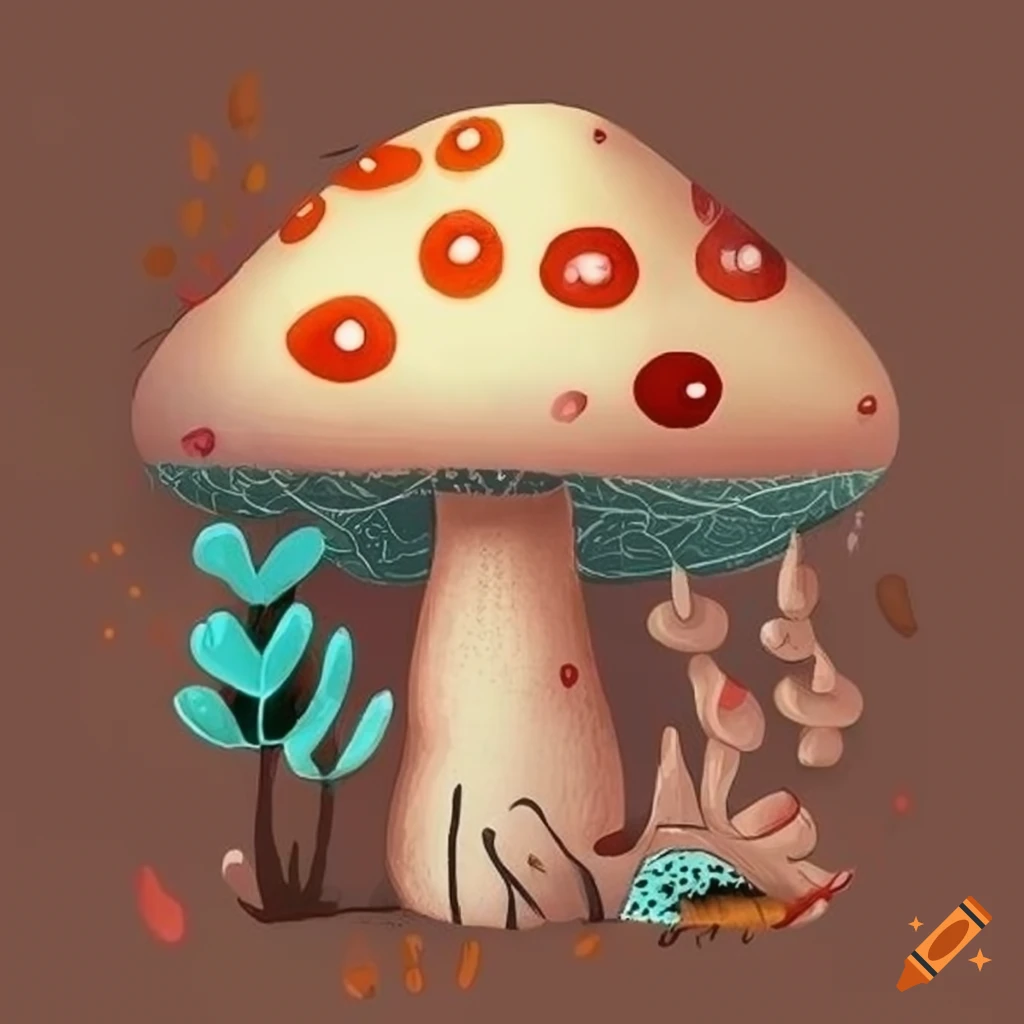 Cute mushroom. Coloring book for kids. Vector... - Stock Illustration  [93307021] - PIXTA
