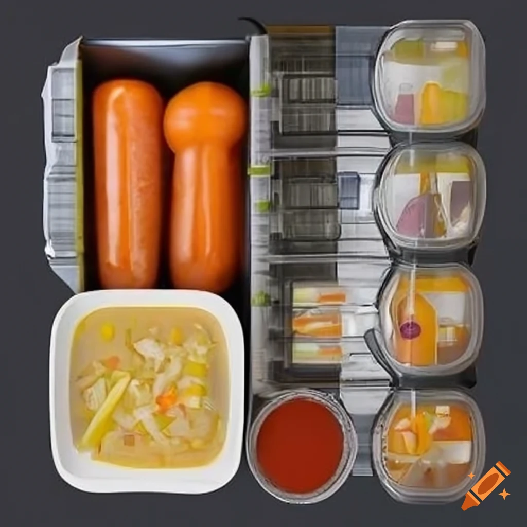 futuristic vegetable soup in a sci-fi container