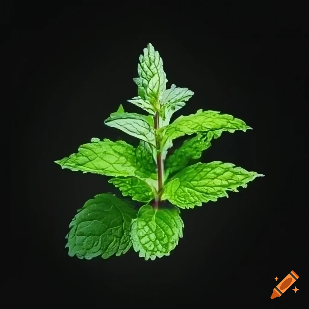 Mint plant isolated on white background