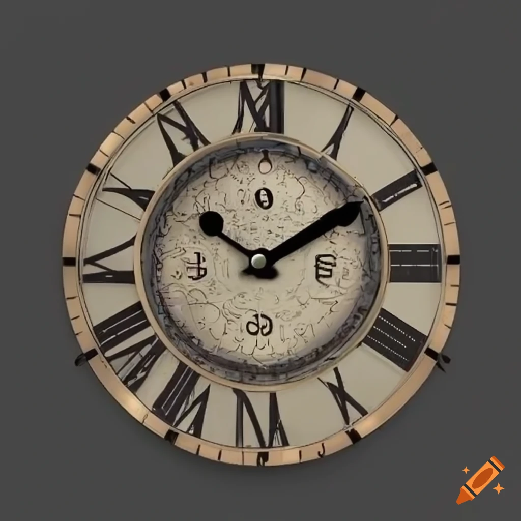 detailed 4D clock