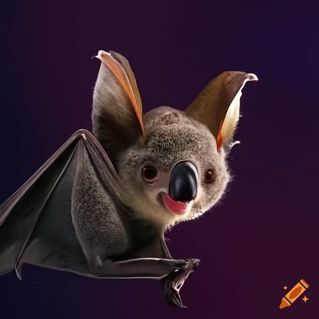Koala and bat hybrid on Craiyon