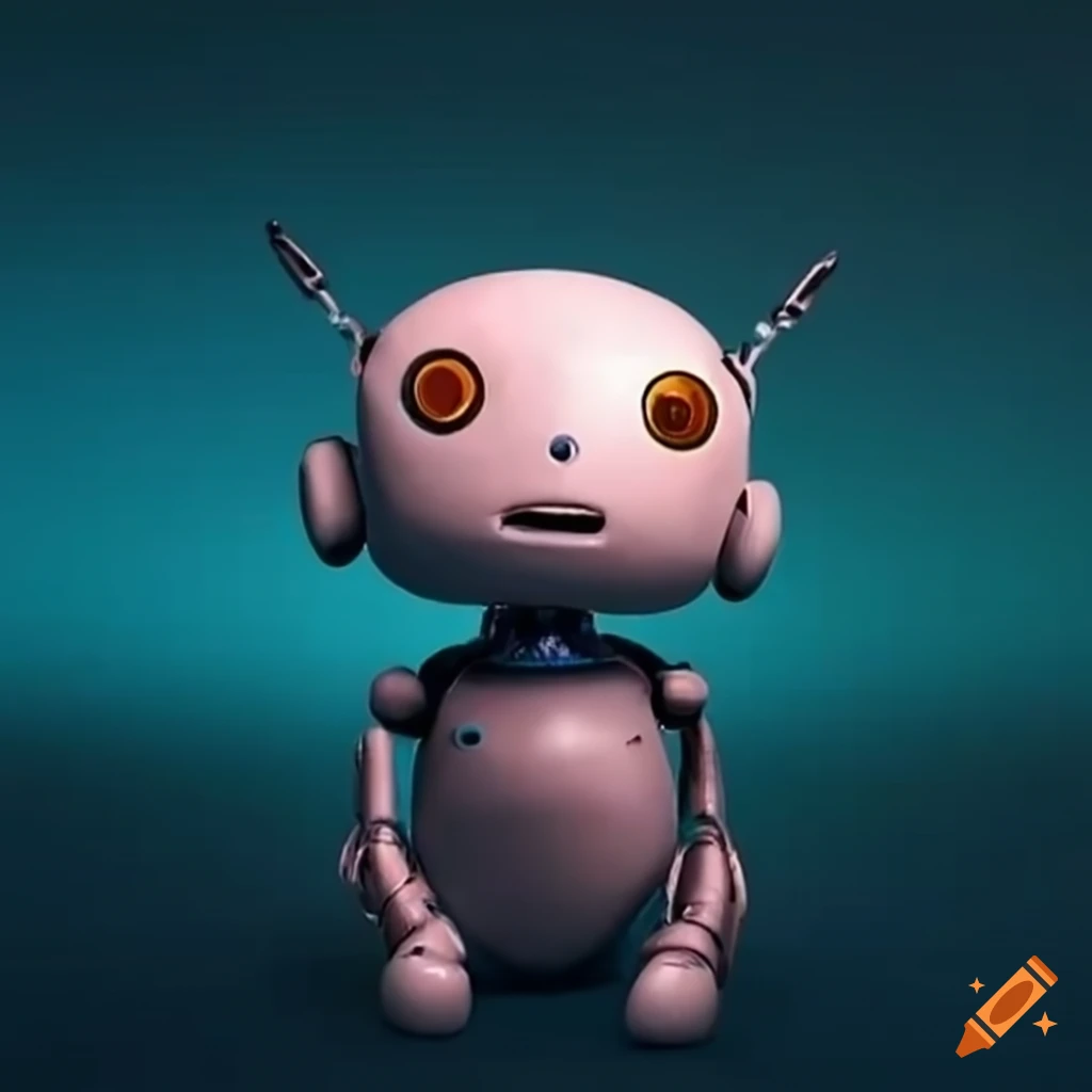 concept art of an adorable thoughtful robot