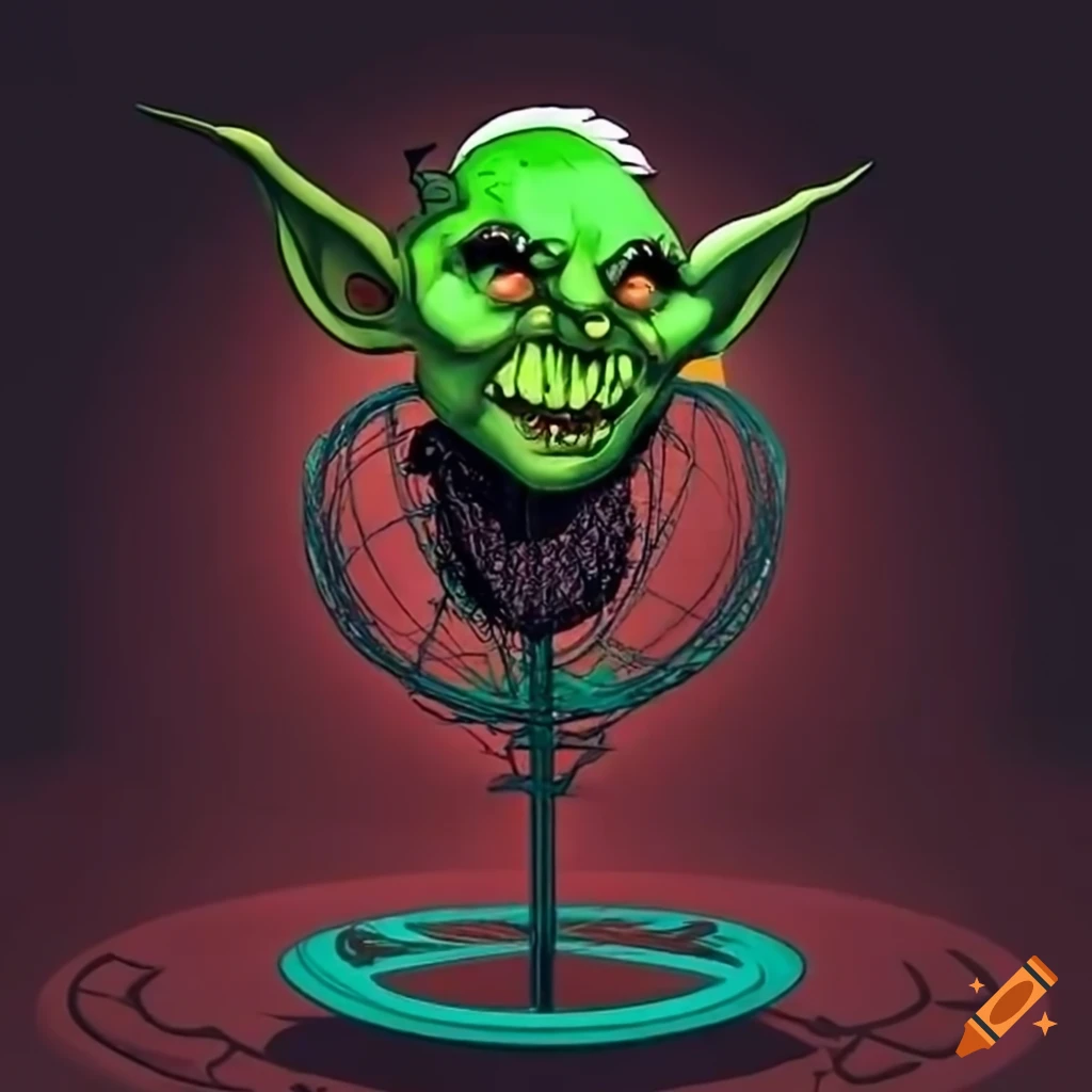 goblin playing disc golf