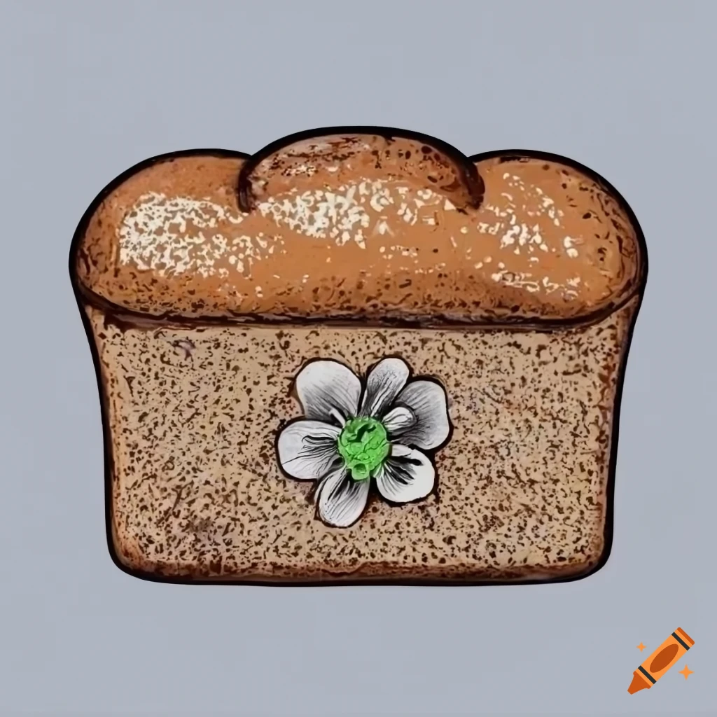 Slice of bread drawing – Line art illustrations