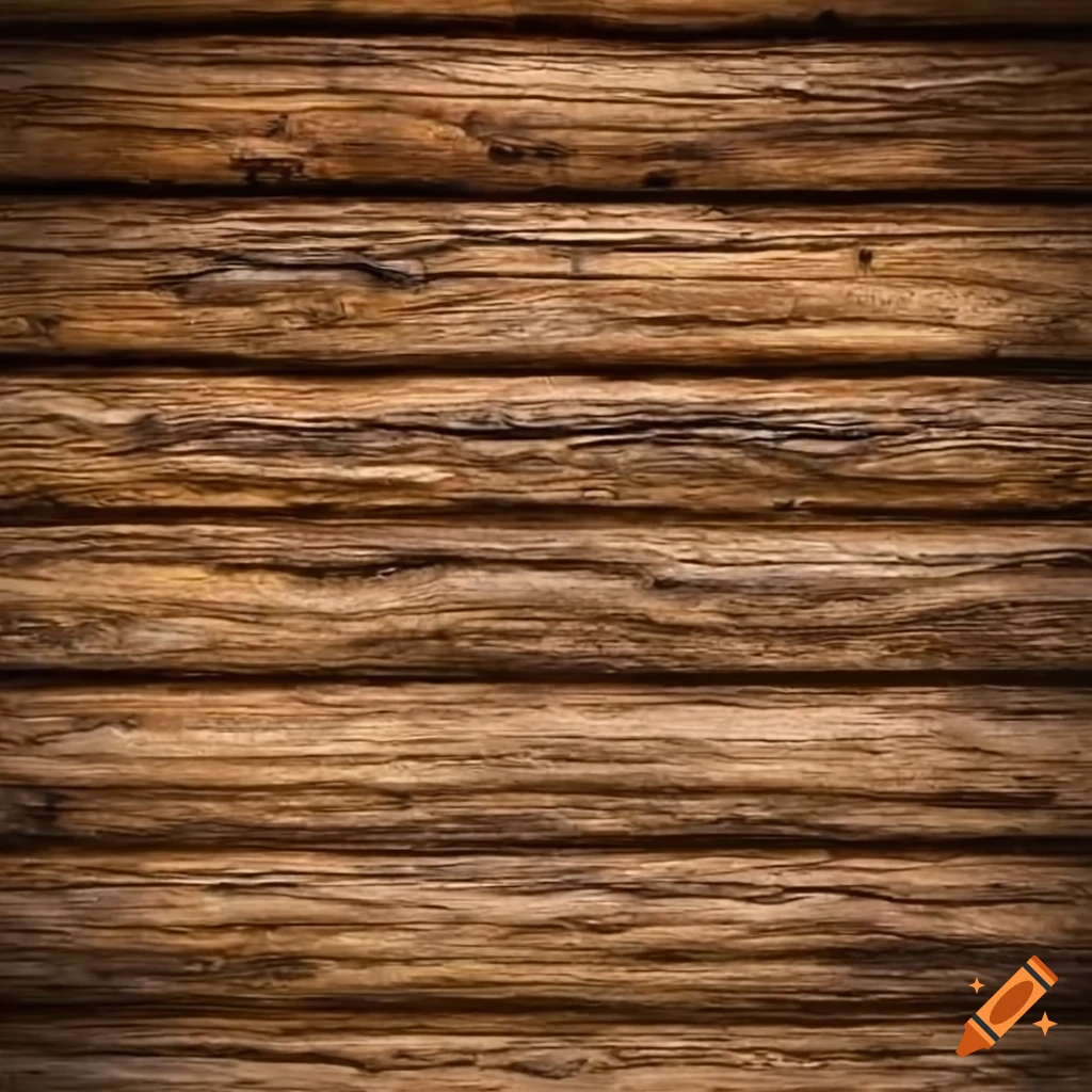 texture of natural wood cabin wall