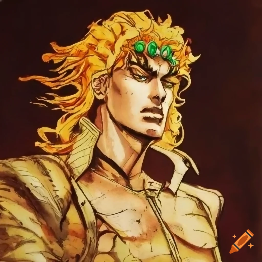 Moebius-style illustration of Dio Brando