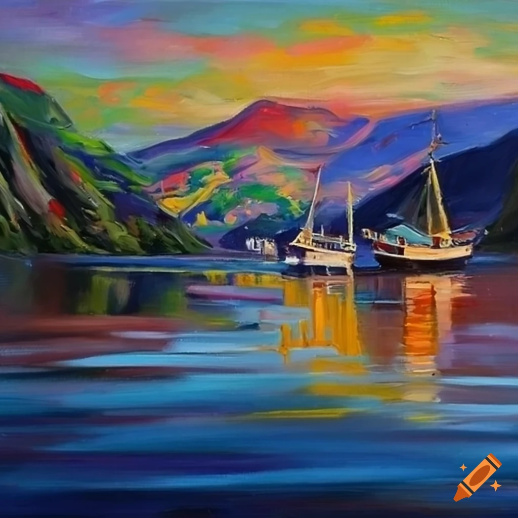 Oil painting of ketchikan, alaska on Craiyon