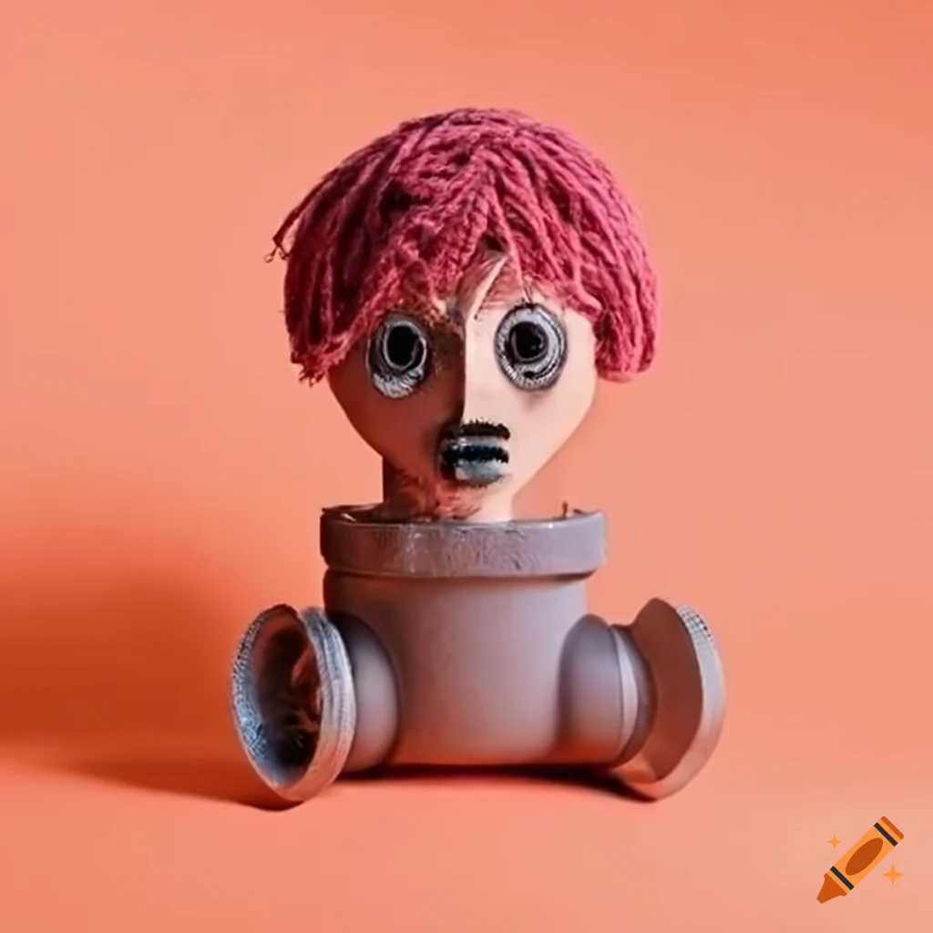 cute handmade gate valve puppet with open arms