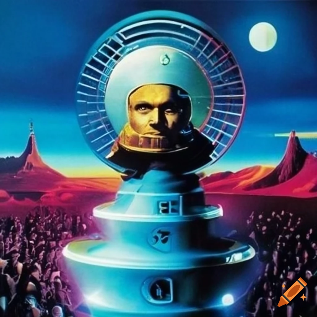 poster of the 1970s science fiction movie "Lochan Lunn Dà Bhà" with a utopian theme