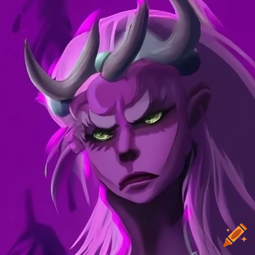 artwork of a purple oni