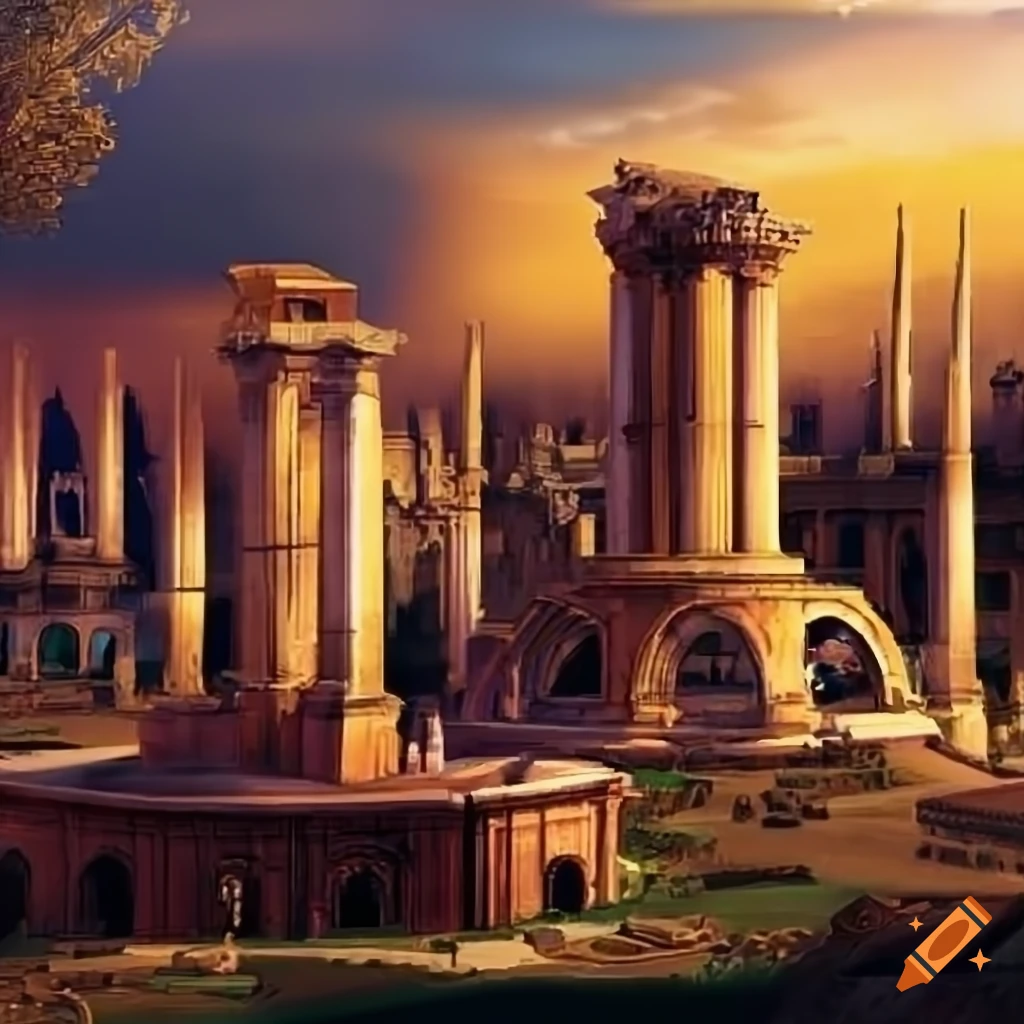 image of a roman city in Empire Earth style
