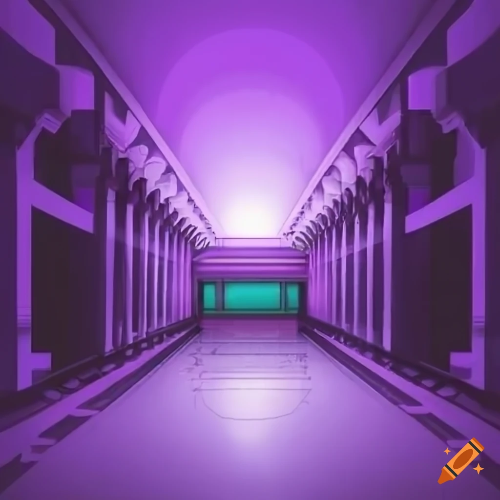 cartoon illustration of an empty mall