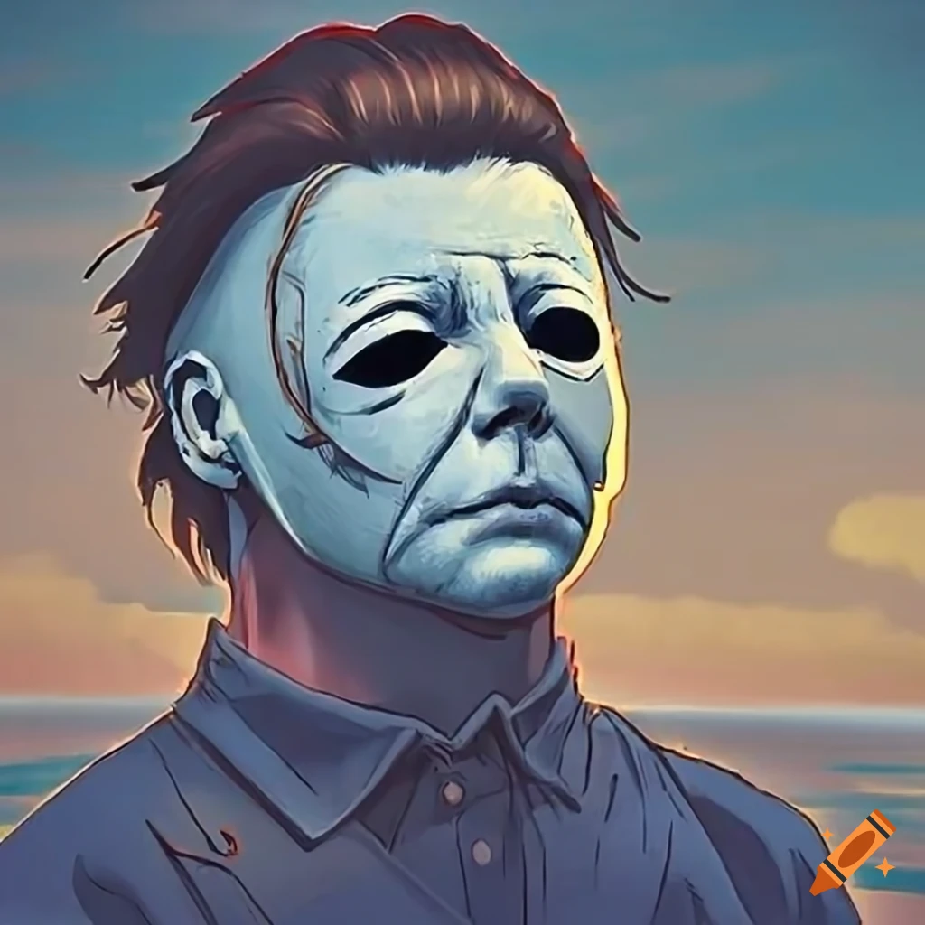Michael myers on the beach