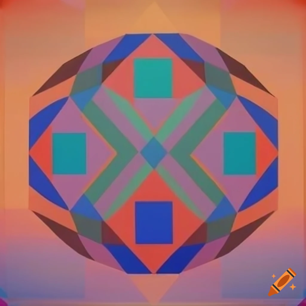 geometric surreal artwork by Victor Vasarely